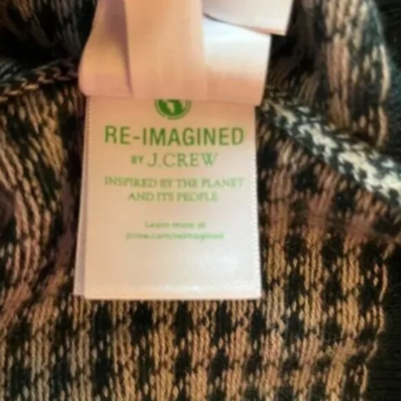 New J.CREW Knit Mens Cashmere Crew Neck Green Sweater XL - Picture 11 of 11